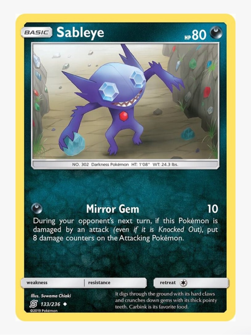 Sableye SM Unified Minds Pokemon Trading Card